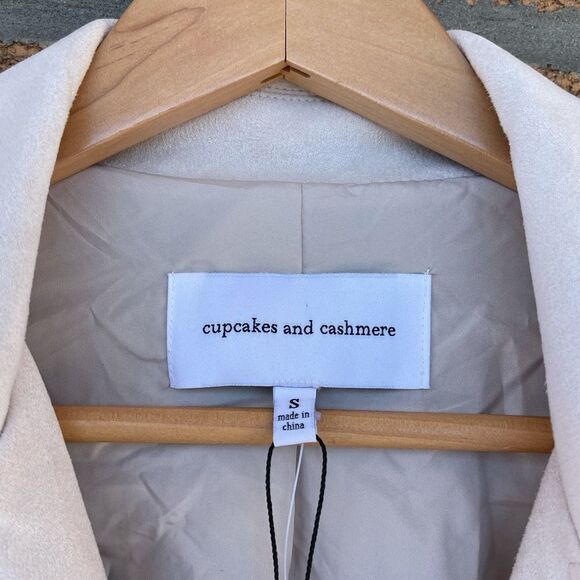 Cupcakes And Cashmere Faux Suede Manele Moto Biker Jacket Size Small - Picture 3 of 12